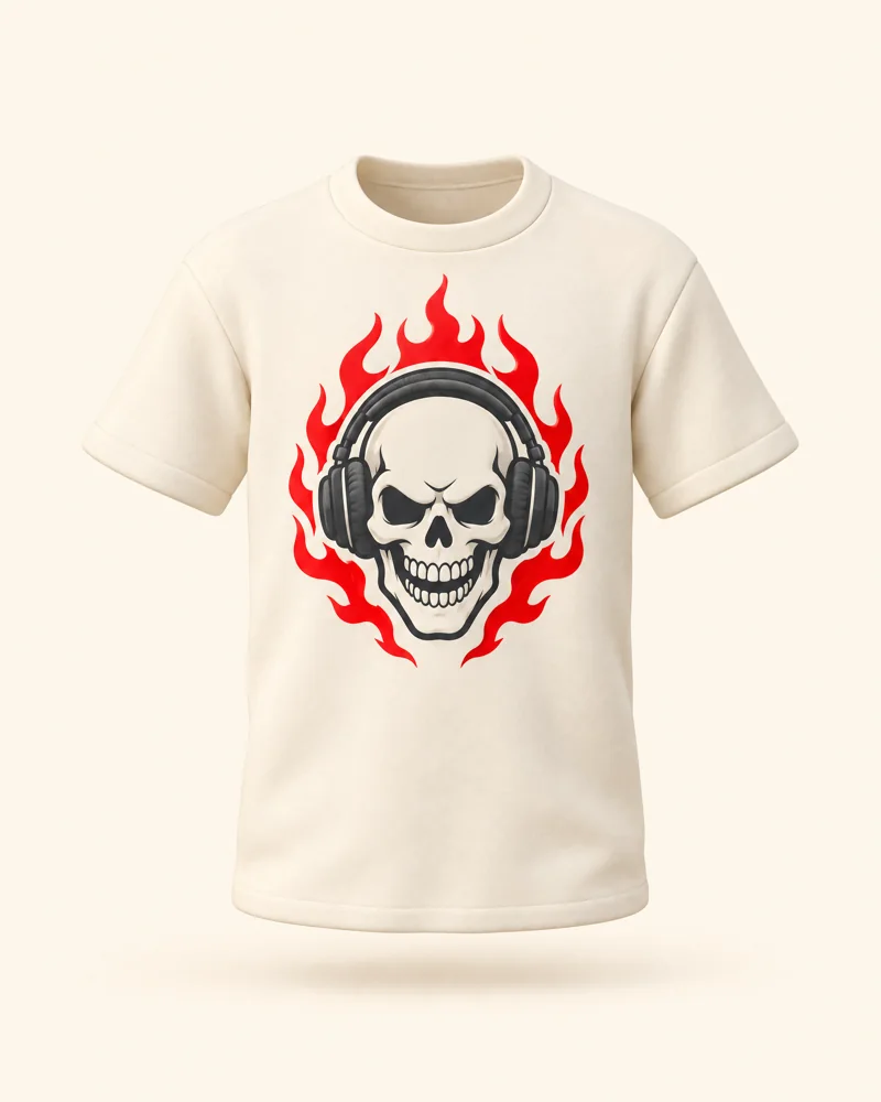 Camiseta Caveira de Fone